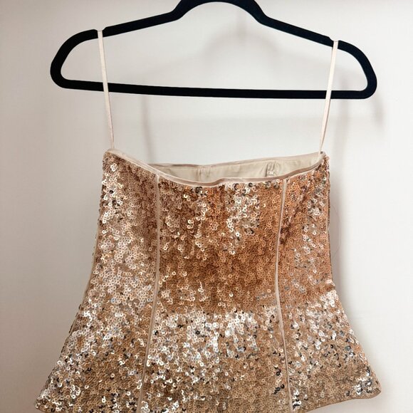 Sequin Bustier for NYE from White House Black Market, Size 0 but fits like an XS - Picture 4 of 7